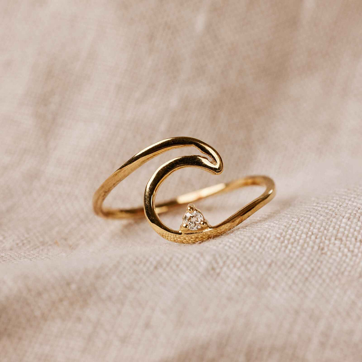 Diamond Wave Ring