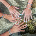 World Water Day Tile Bead Stretch Bracelet