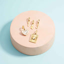 Harper Stone & Enamel Heart Charm