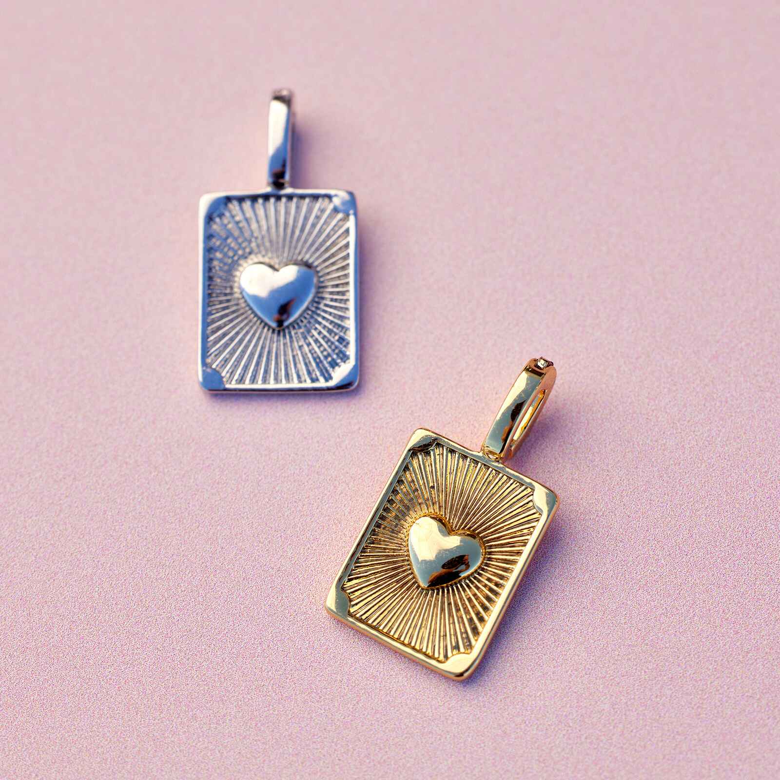 Harper Textured Heart Charm