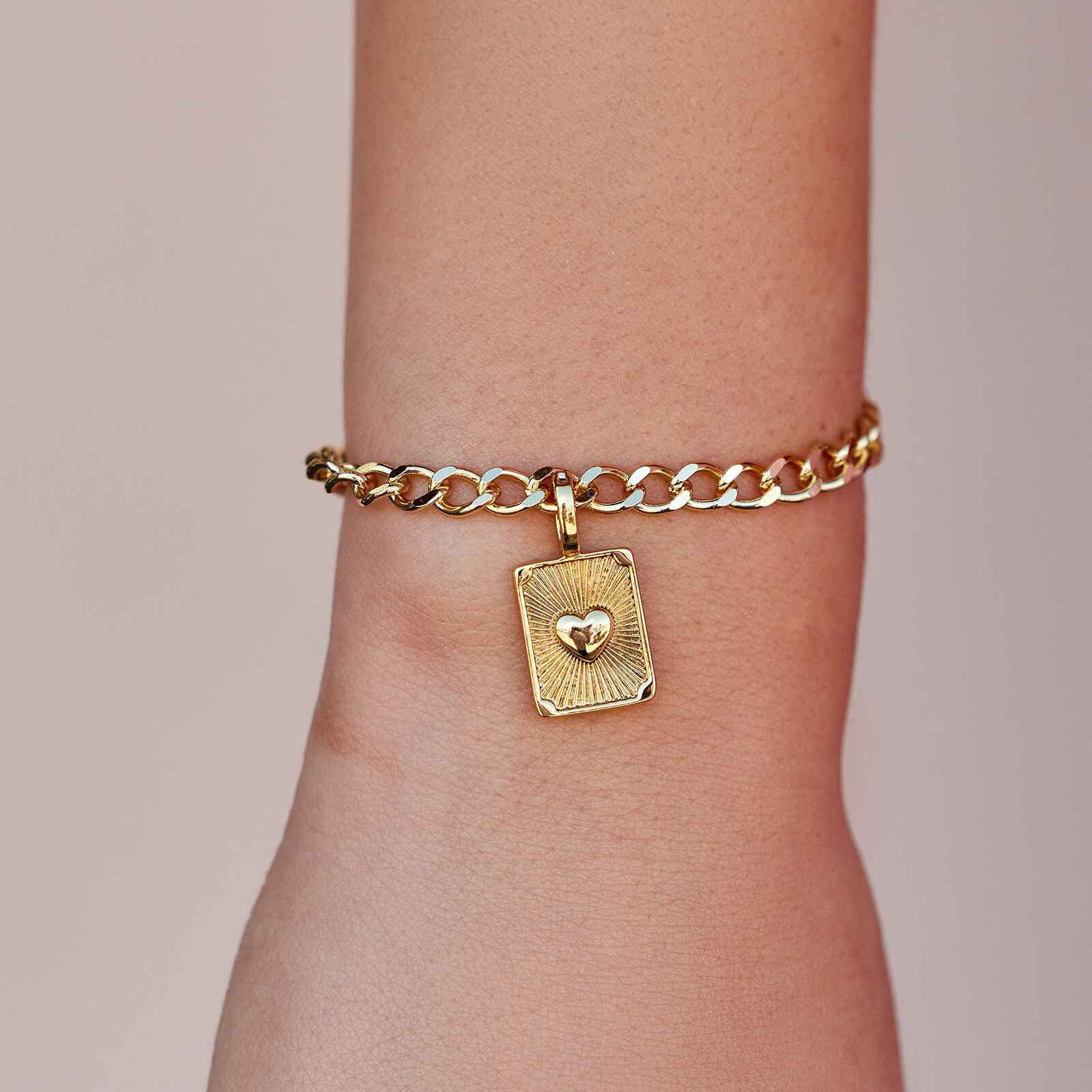 Harper Textured Heart Charm