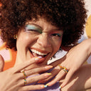 Rainbow Bead Stretch Ring 3 Pack
