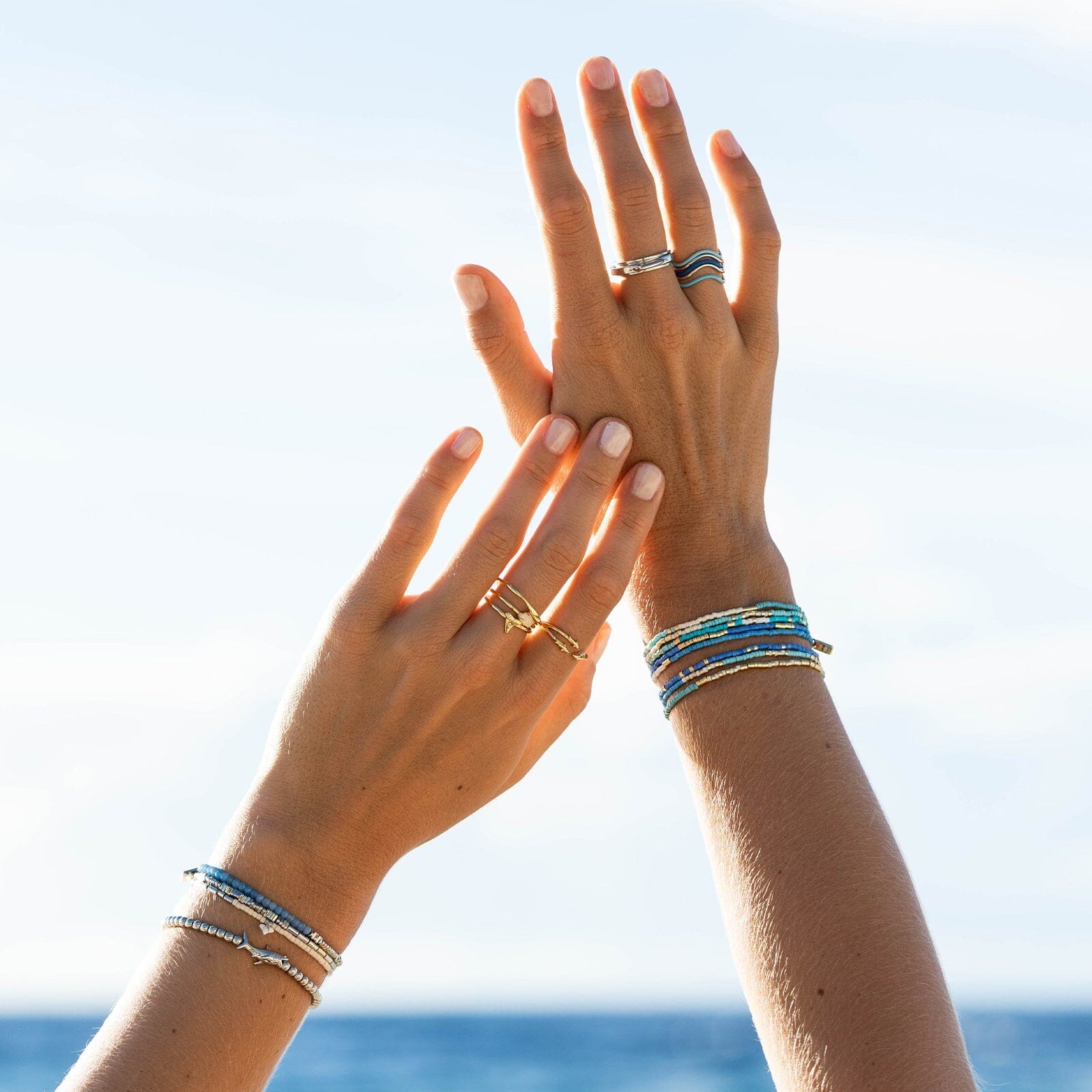 Protect the Sharks Stretch Bracelet Set of 8