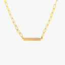 Engravable Paperclip Chain Bar Necklace