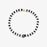 Black and White Alphabet Stretch Bracelet