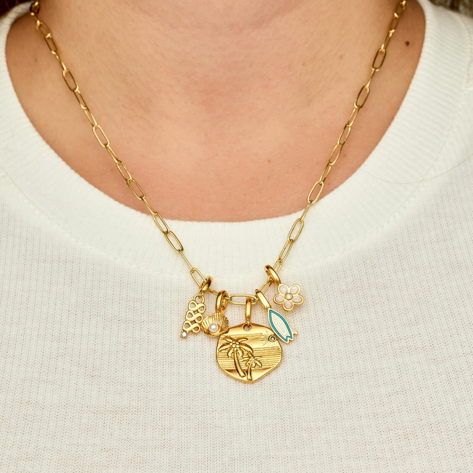 Harper Pearl Plumeria Charm