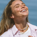 Initial Ombre Stone Bead Choker