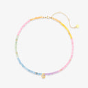 Initial Ombre Stone Bead Choker