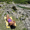 Yellow & White Checkerboard Towel