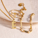 Initial Paperclip Chain Bracelet