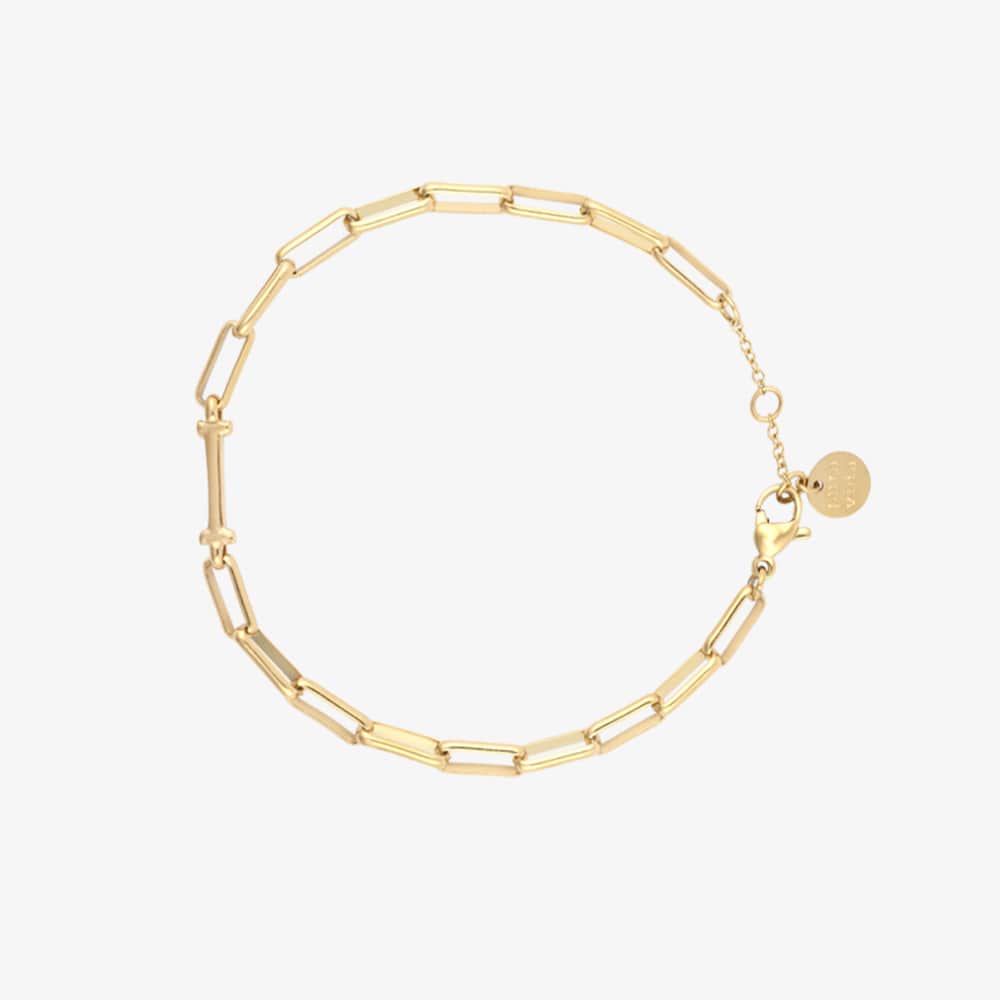 Initial Paperclip Chain Bracelet