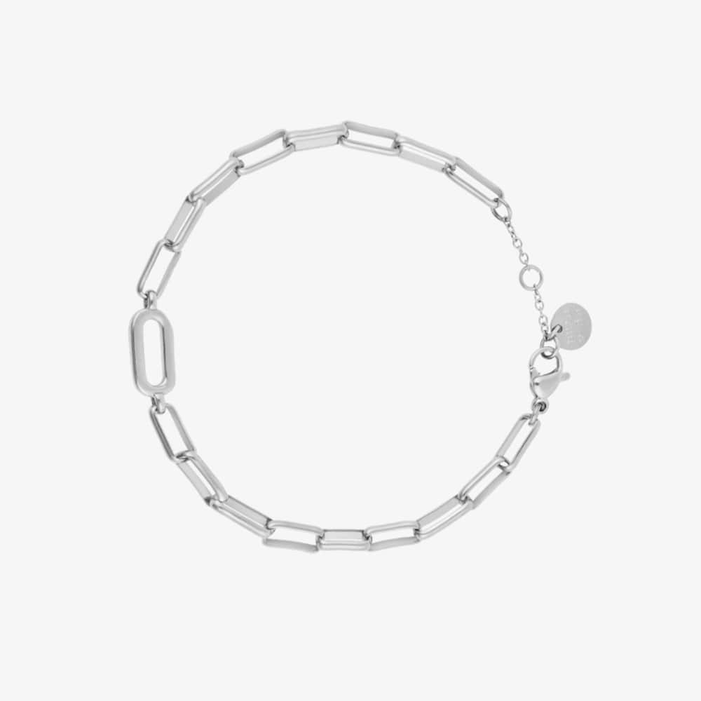 Initial Paperclip Chain Bracelet