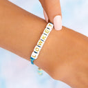 Bungee Cord Alphabet Beaded Bracelet
