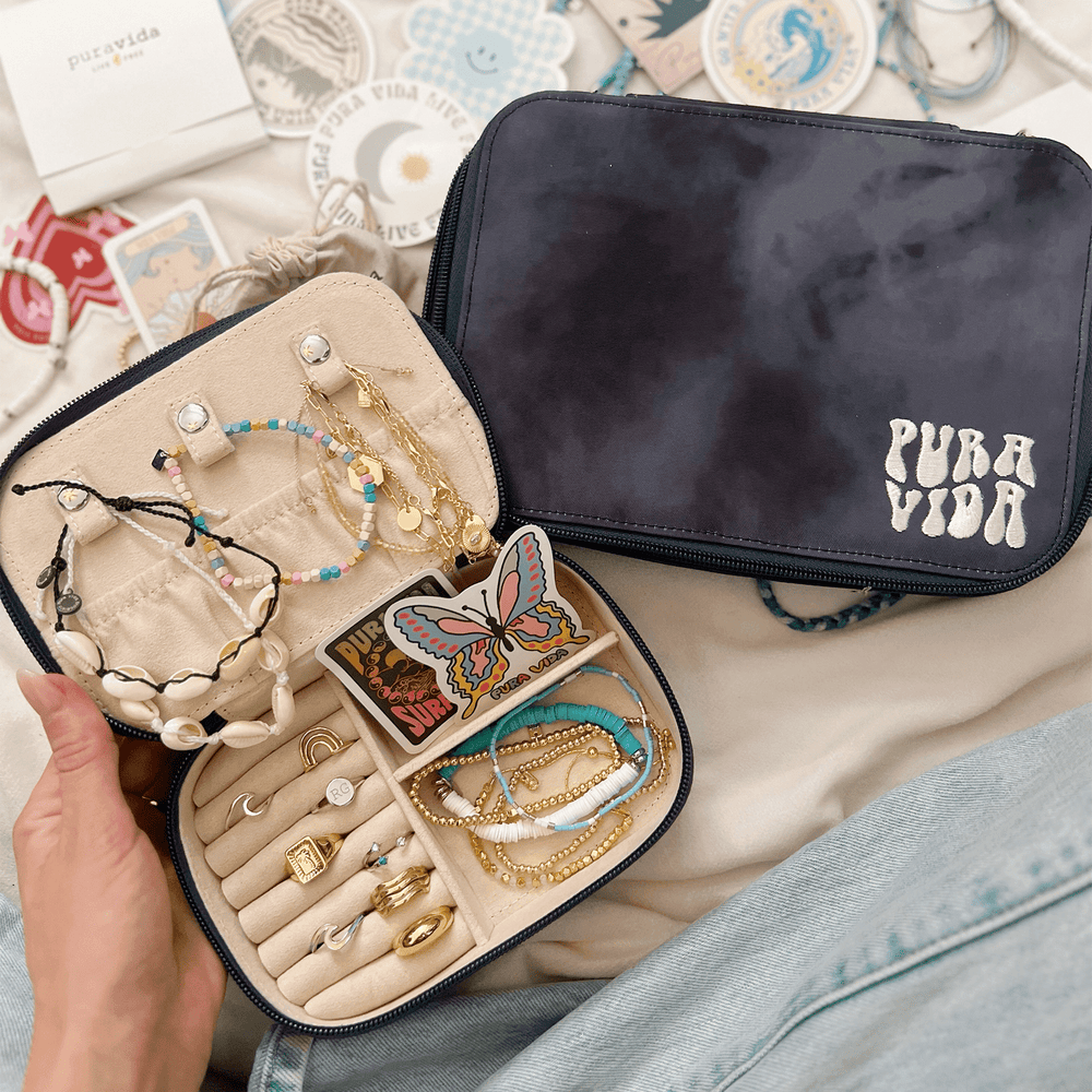 Grey Tie Dye Journey Jewelry Case 13