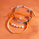 Green, Orange & White Bracelet