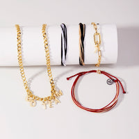 Maroon, Tan & White Bracelet Gallery Thumbnail