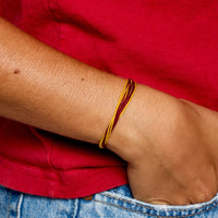 Maroon & Yellow Bracelet Gallery Thumbnail