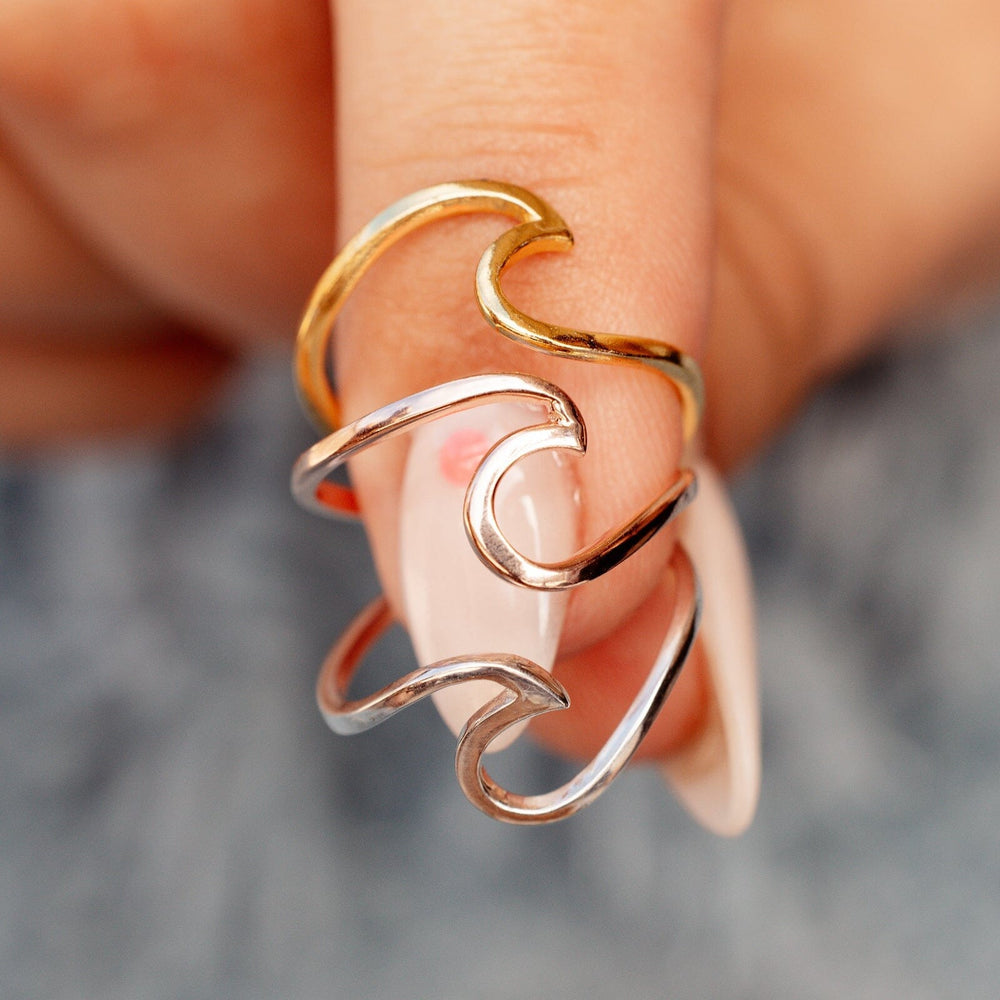 Rose Gold Wave Ring 3