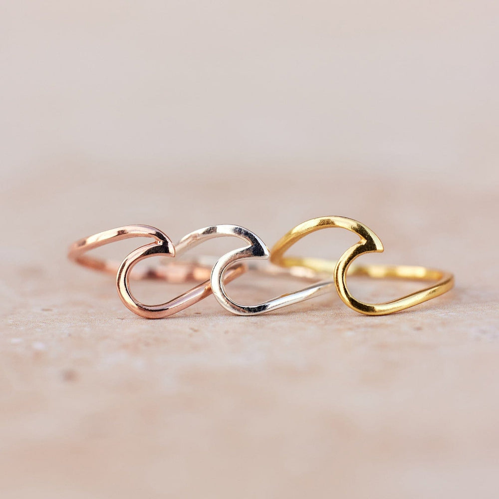 Rose Gold Wave Ring 1