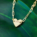Engravable Heart Paperclip Chain Bracelet