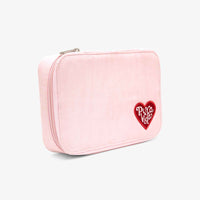 Large Pink Velvet Jewelry Case Gallery Thumbnail