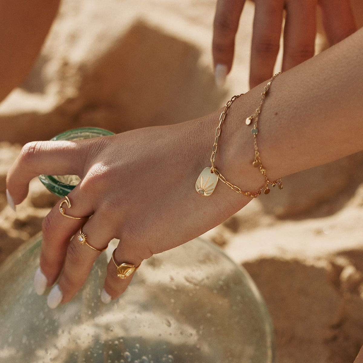 Sunshine Tag Chain Bracelet