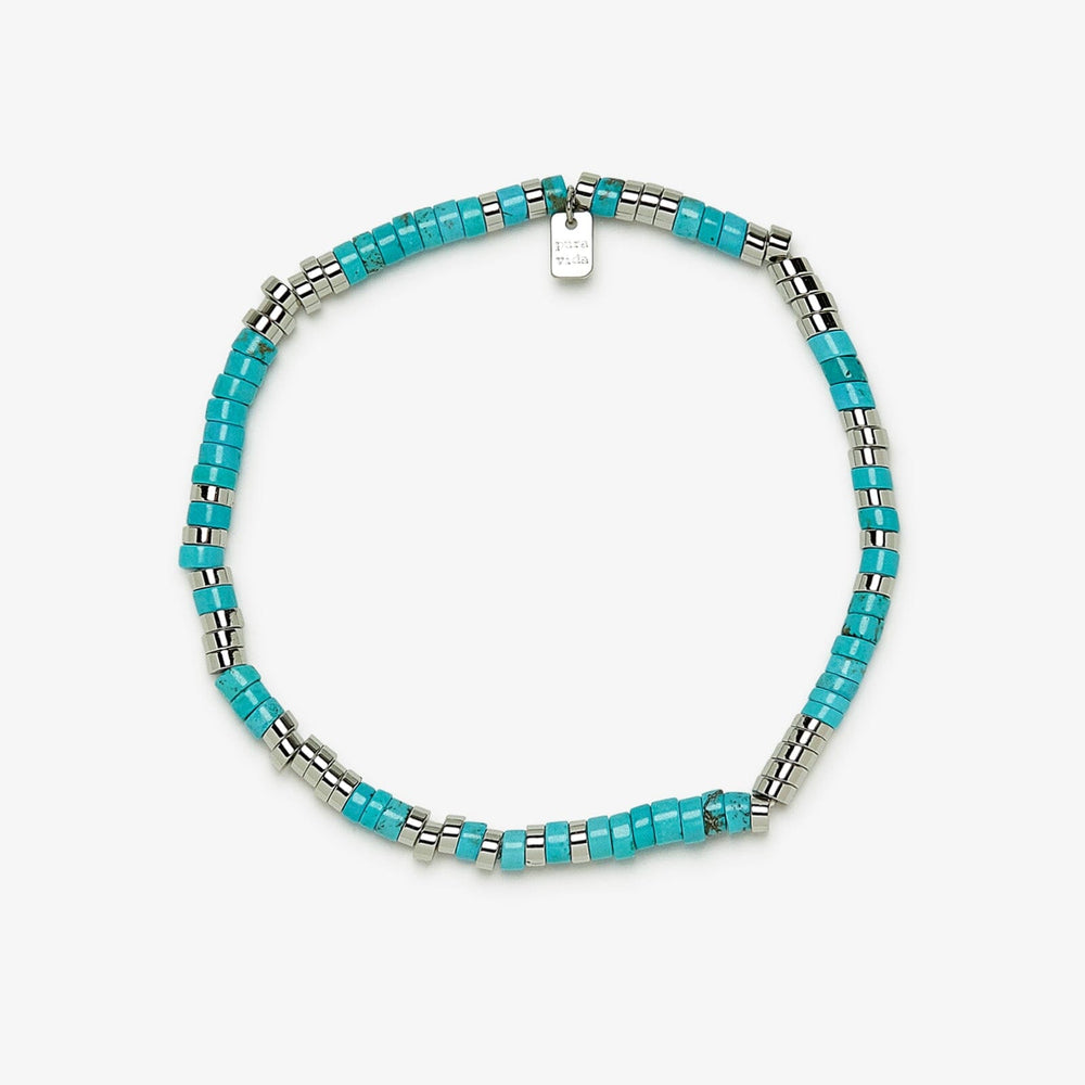 Turquoise Bead Stretch Anklet 1