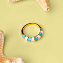 Striped Enamel Gold Ring