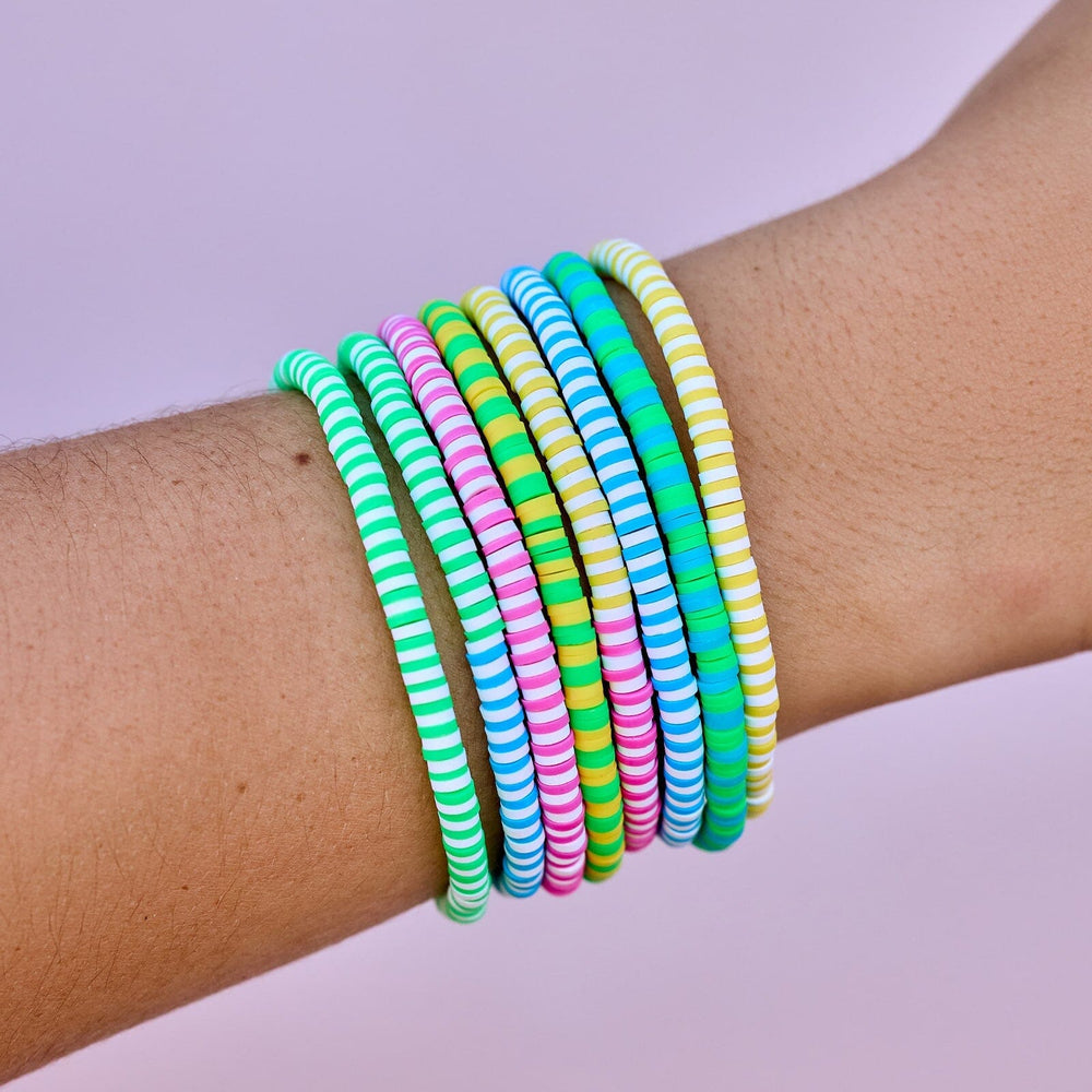 Neon Daze Stretch Bracelet Set of 8 2