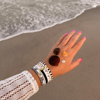 Vacation Vibes Neutral Stretch Bracelet Set of 8 Gallery Thumbnail