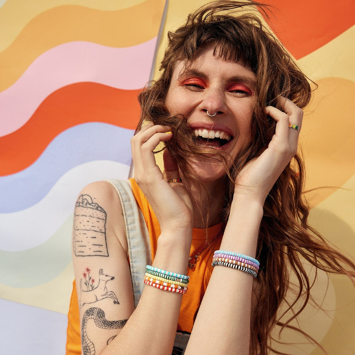 Rainbow Stretch Bracelet Set of 8