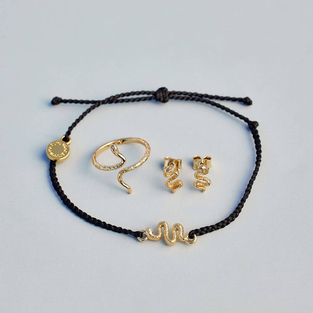 Snake Gold Charm Bracelet 8
