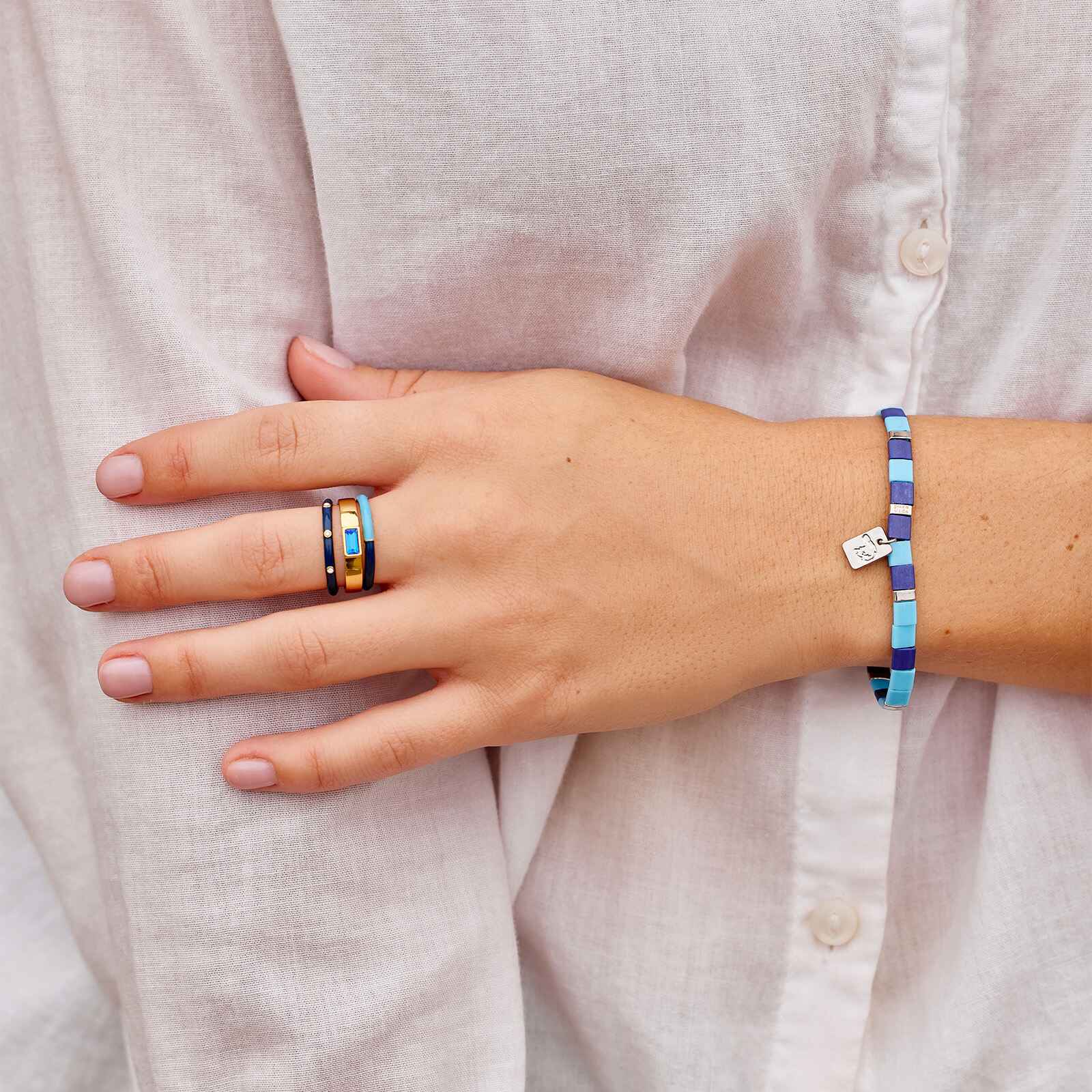 Ravenclaw™ Tile Bead Stretch Bracelet