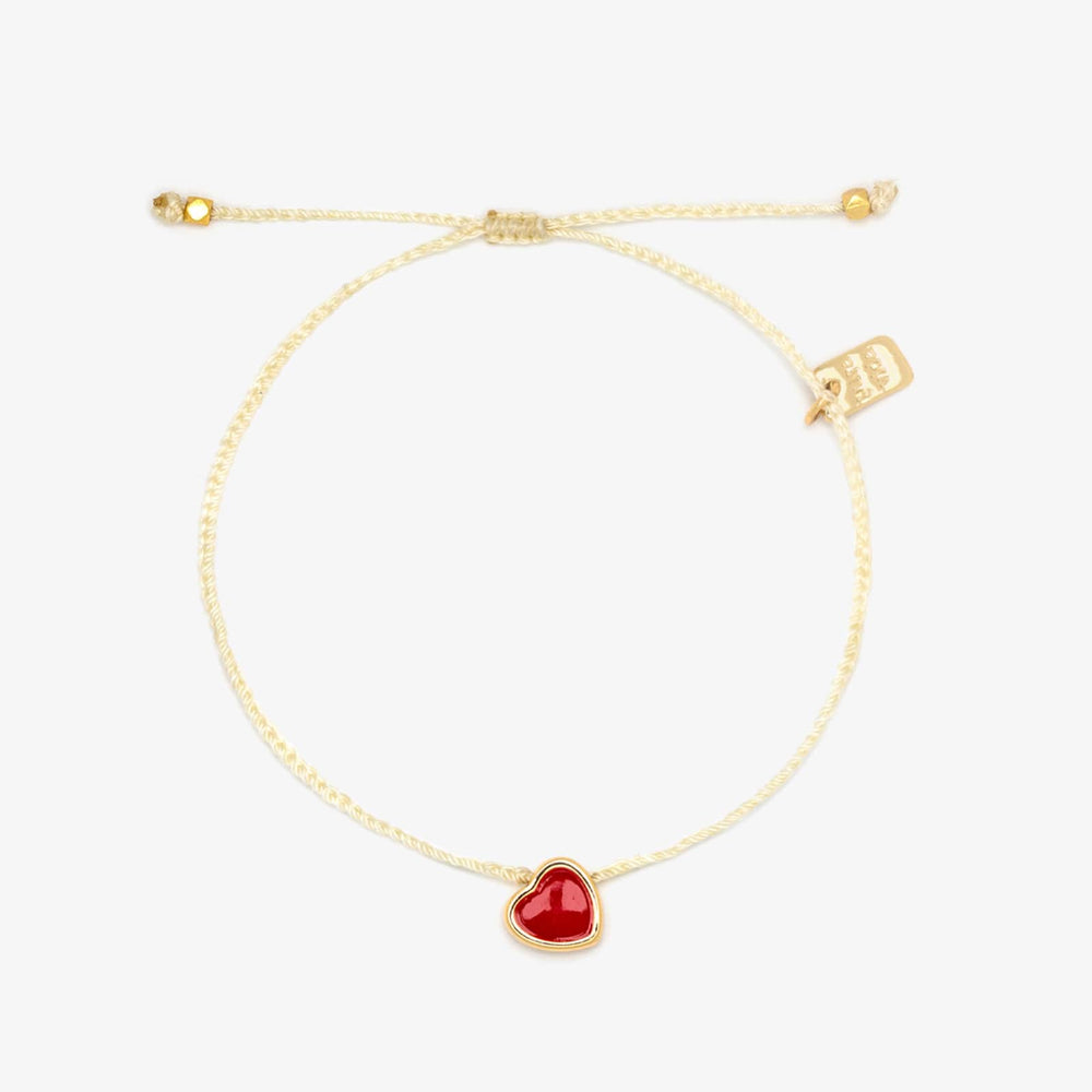 Heart Bead Gold Dainty Bracelet 9