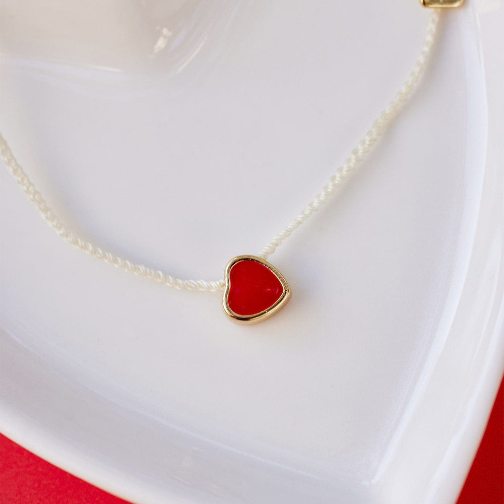 Heart Bead Gold Dainty Bracelet 11
