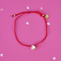 Heart Bead Gold Dainty Bracelet Gallery Thumbnail