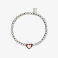 Stone & Enamel Heart Stretch Bracelet Gallery Thumbnail