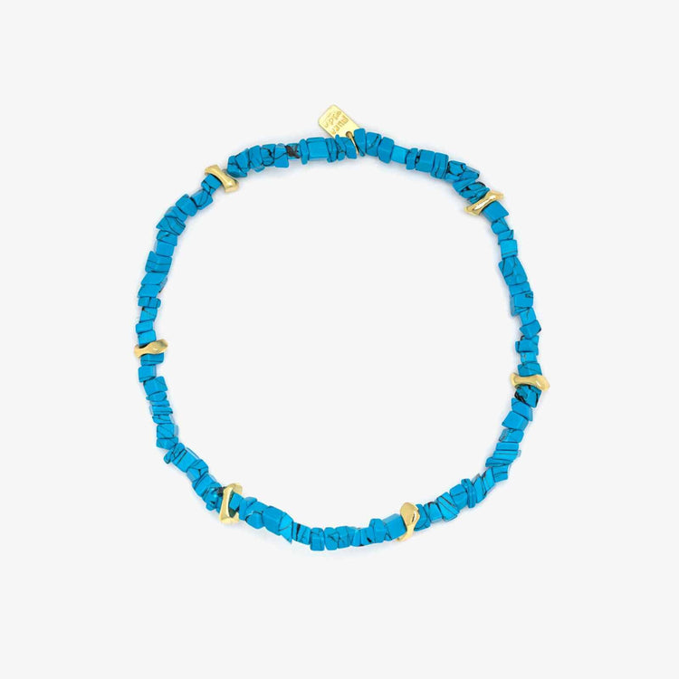 Turquoise Chip Stretch Anklet