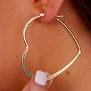 Oversized Heart Hoop Earrings