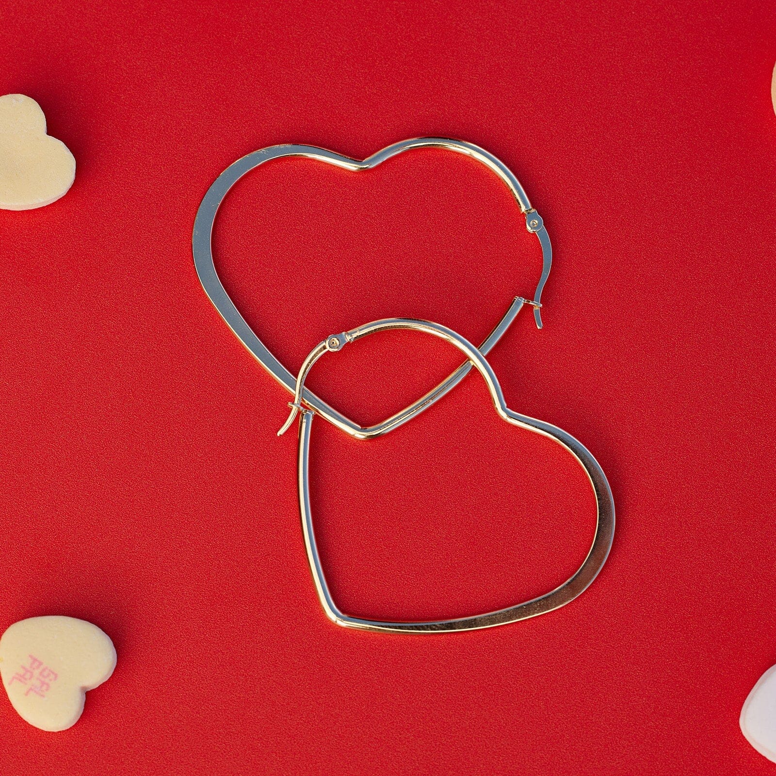 Oversized Heart Hoop Earrings