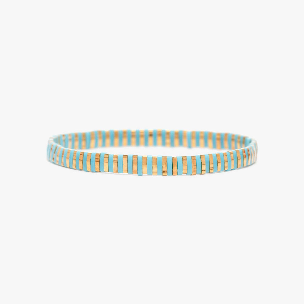 World Water Day Tile Bead Stretch Bracelet 1