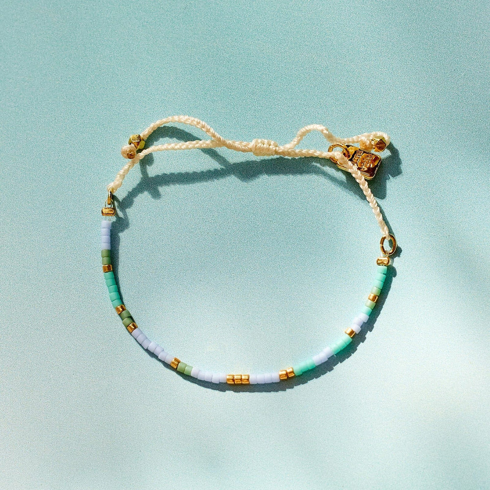 World Water Day Mixed Seed Bead Bracelet 4