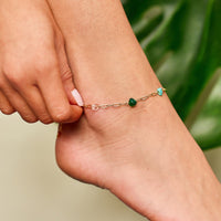 Earth Day Stone Chain Anklet Gallery Thumbnail