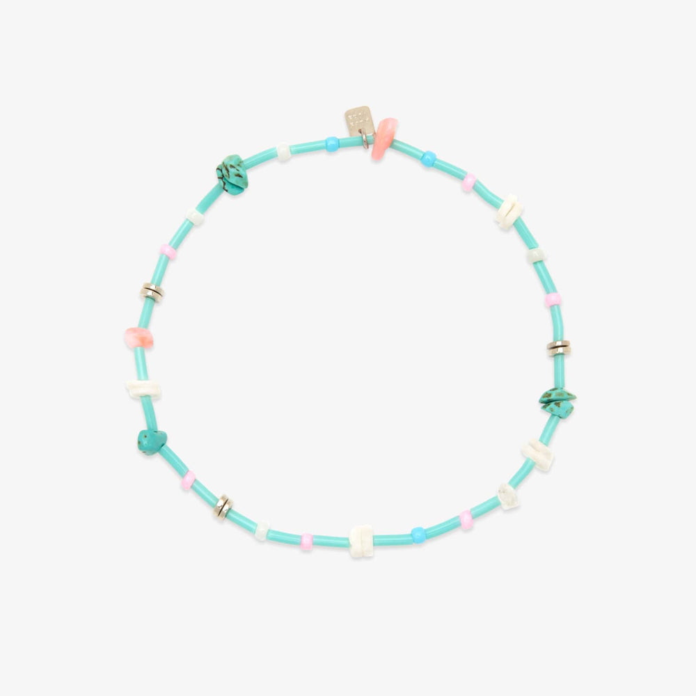 Mixed Gemstone Chip Anklet 1