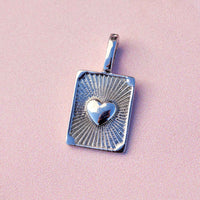 Harper Textured Heart Charm Gallery Thumbnail