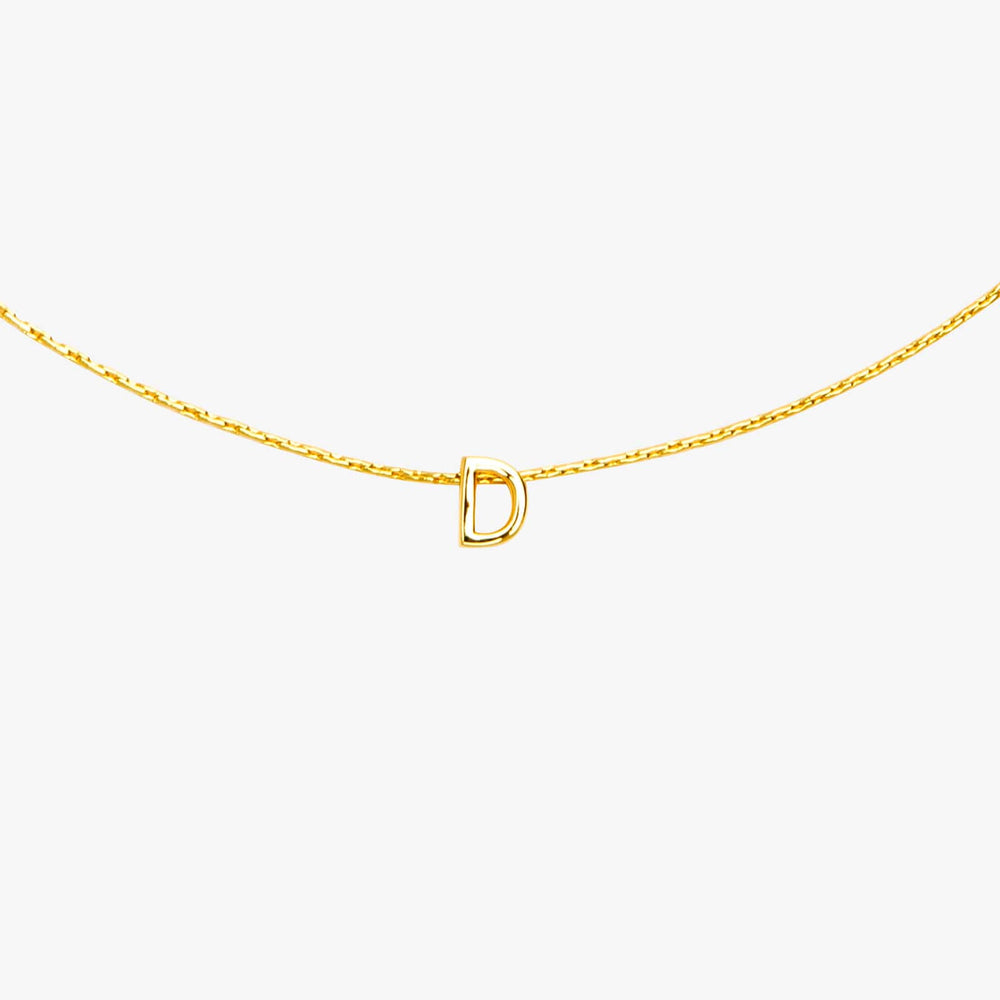 Snake Chain Alphabet Necklace 15