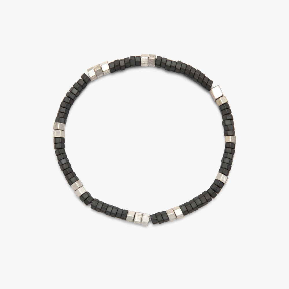 Men's Faceted Pyrite Stretch Bracelet 1