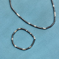 Men's Faceted Pyrite Stretch Bracelet Gallery Thumbnail