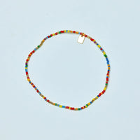 Rainbow Bead Stretch Anklet Gallery Thumbnail