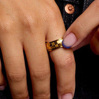 Gold Check Fidget Ring Gallery Thumbnail